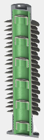 Patented BambuX™ composite post insulator — internal bamboo-type structure